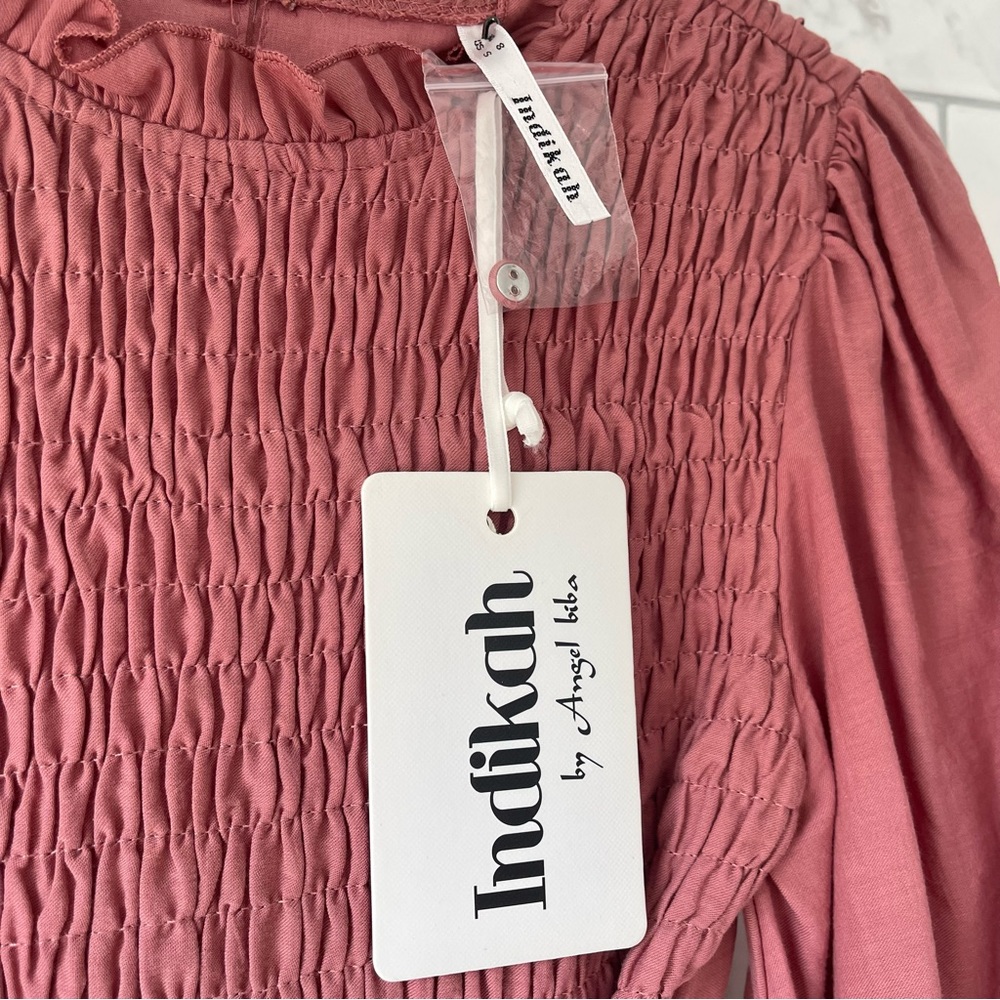 NWT Rose Ruffled Mini Dress - Picture 4 of 4